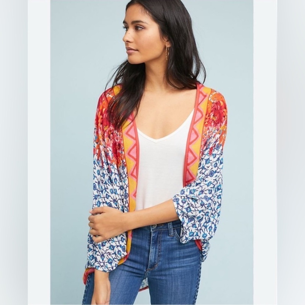 ANTHROPOLOGIE x BL^NK LONDON Adelaide Boho Kimono Floral Duster One Size